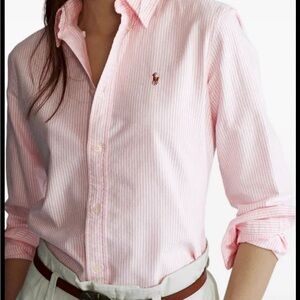 Ralph Lauren Pink Striped Button Down Shirt